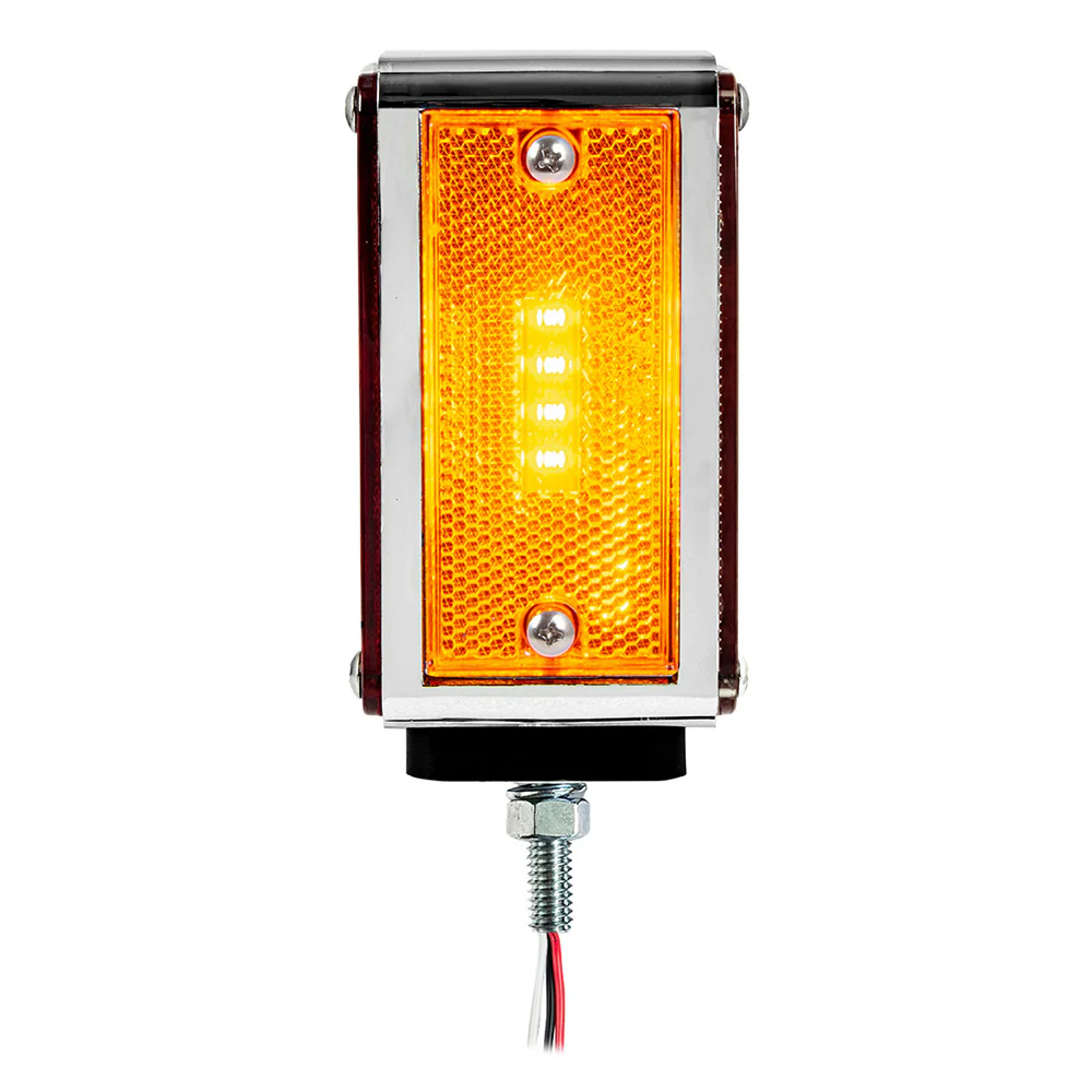 4-1/2" Pearl Double Face LED Pedestal Light with Smoke Lens - Image 7