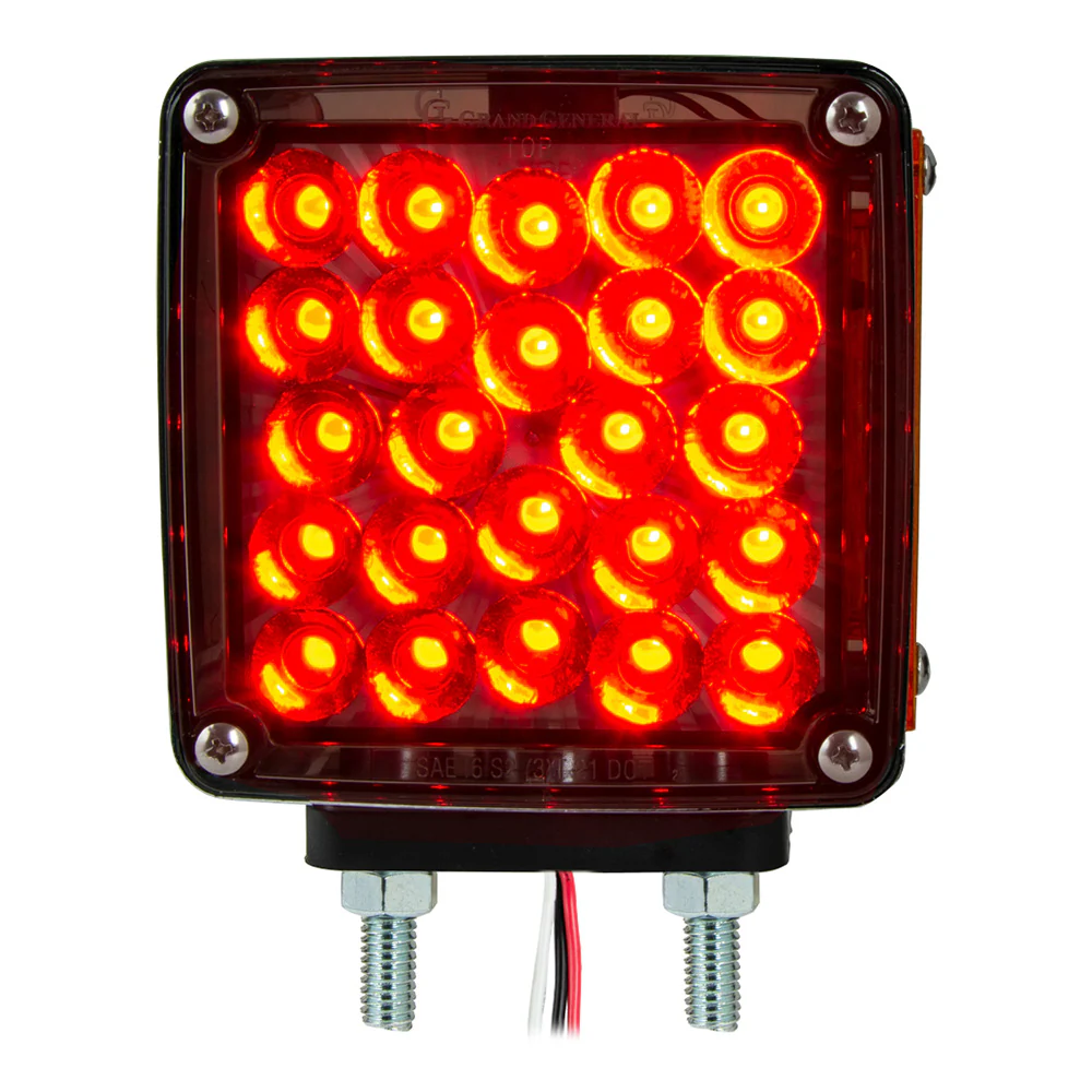 4-1/2" Pearl Double Face LED Pedestal Light with Smoke Lens - Image 9
