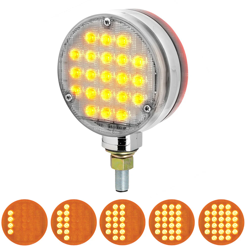 4" 21 LED Round Smart Dynamic Sequential Double Face Light - Image 2