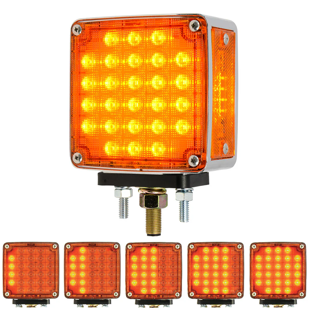 4" 21 LED Square Smart Dynamic Sequential Double Face Light - Image 3