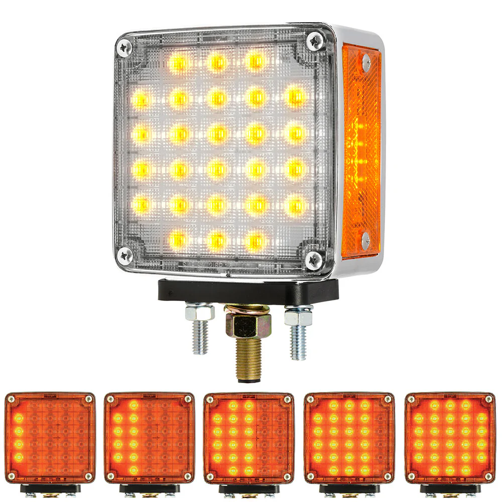 4" 21 LED Square Smart Dynamic Sequential Double Face Light - Image 5