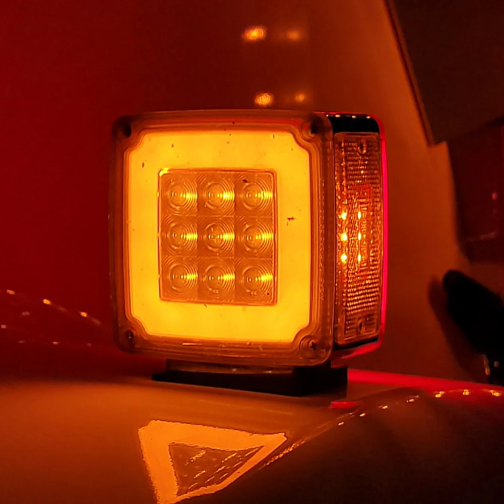 4" 28 LED Square Double Face GLO Light - Image 2