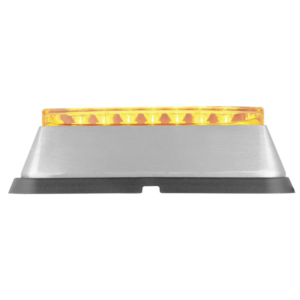 4" Amber 14 LED Rectangular Strobe Light - Image 2
