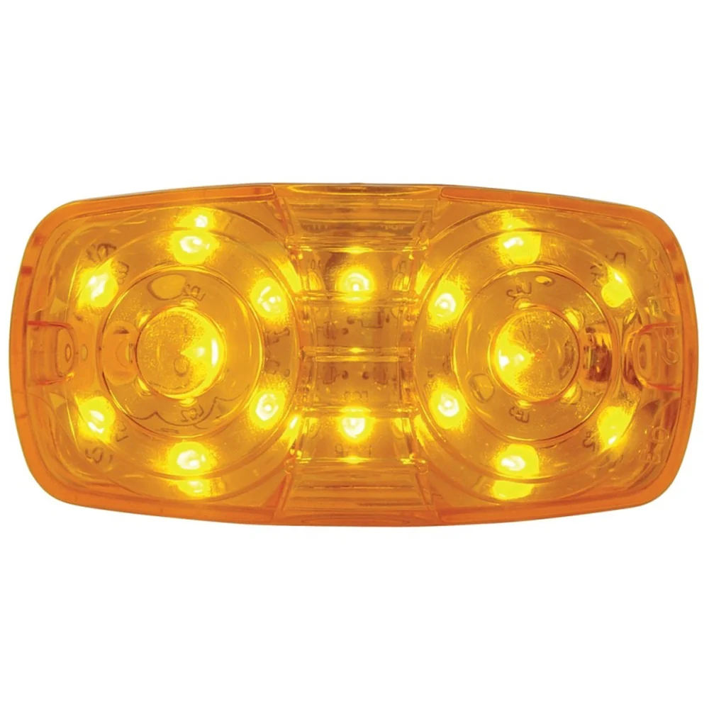 4" Amber 16 LED Rectangular Clearance Marker Light - Image 3