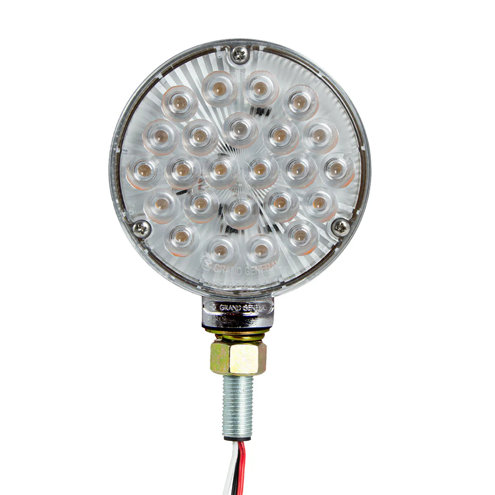 4" Amber/Red Clear Lens Double Face High Power Pearl LED Pedestal Light