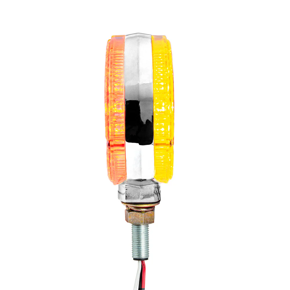 4" Amber/Red Clear Lens Double Face High Power Pearl LED Pedestal Light - Image 5