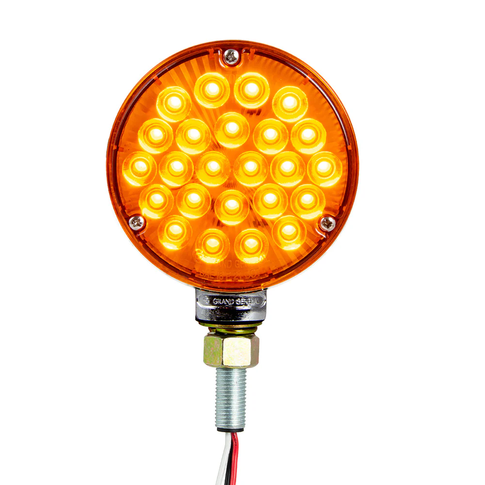 4" Amber/Red Double Face High Power Pearl LED Pedestal Light - Image 5