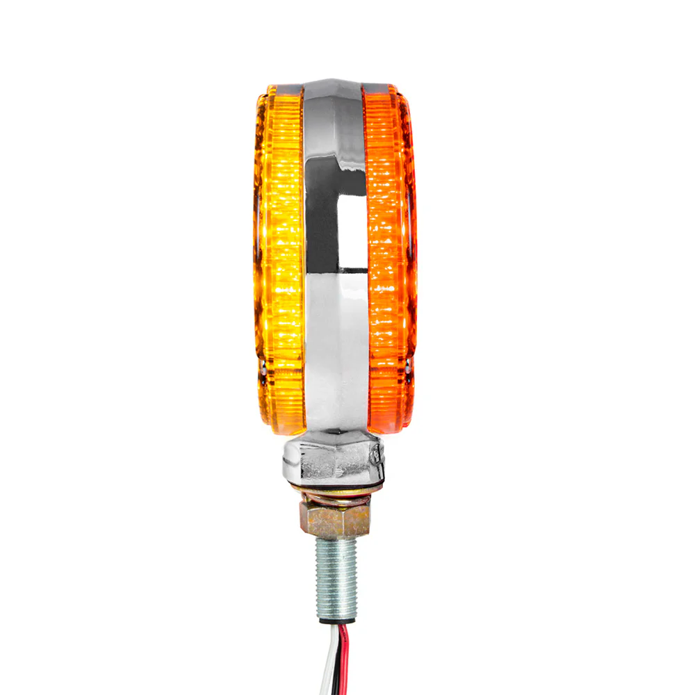 4" Amber/Red Smoke Lens Double Face High Power Pearl LED Pedestal Light - Image 5