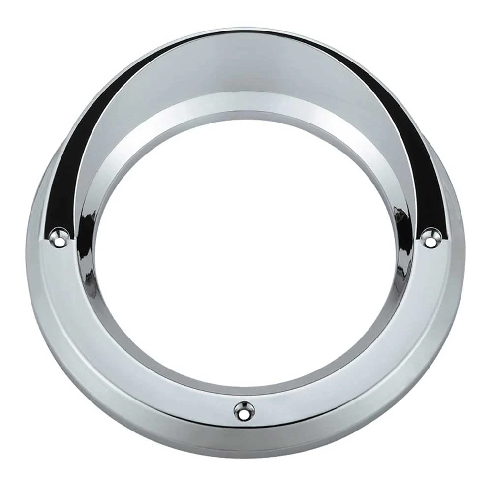 4" Chrome Plastic Light Bezel with Visor and Stainless Steel Screws