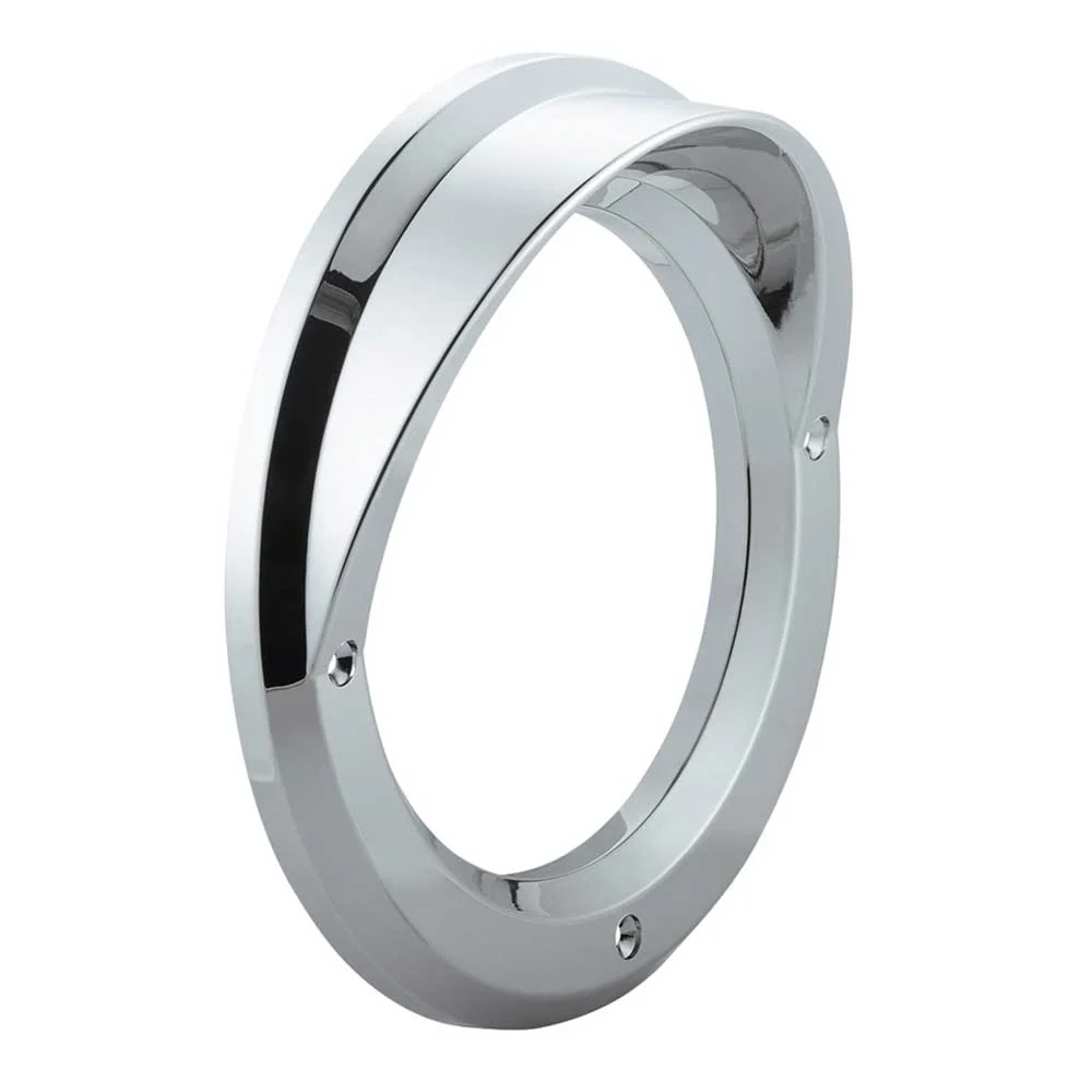 4" Chrome Plastic Light Bezel with Visor and Stainless Steel Screws - Image 2