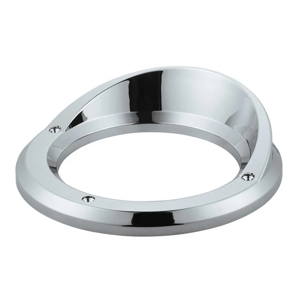 4" Chrome Plastic Light Bezel with Visor and Stainless Steel Screws - Image 3