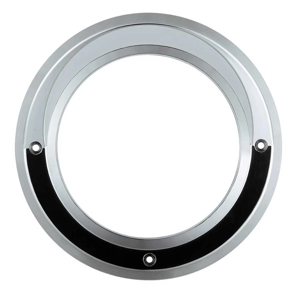 4" Chrome Plastic Light Bezel with Visor and Stainless Steel Screws - Image 4