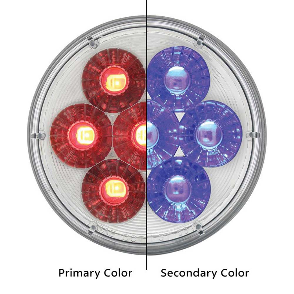 4" Double Fury 14 LED Stop, Turn, Tail Light with Clear Lens