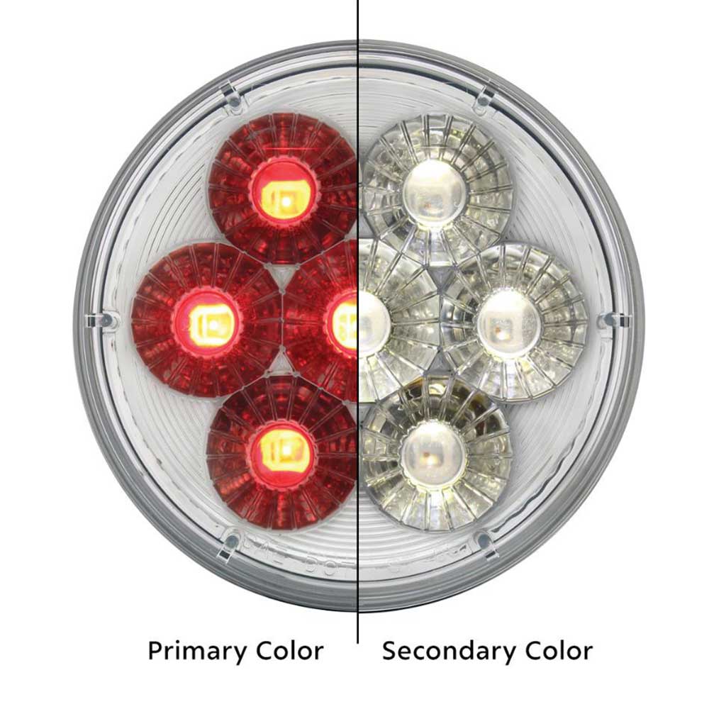 4" Double Fury 14 LED Stop, Turn, Tail Light with Clear Lens - Image 15