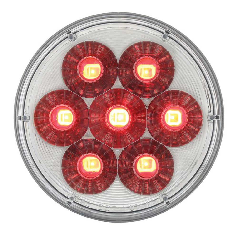 4" Double Fury 14 LED Stop, Turn, Tail Light with Clear Lens - Image 4