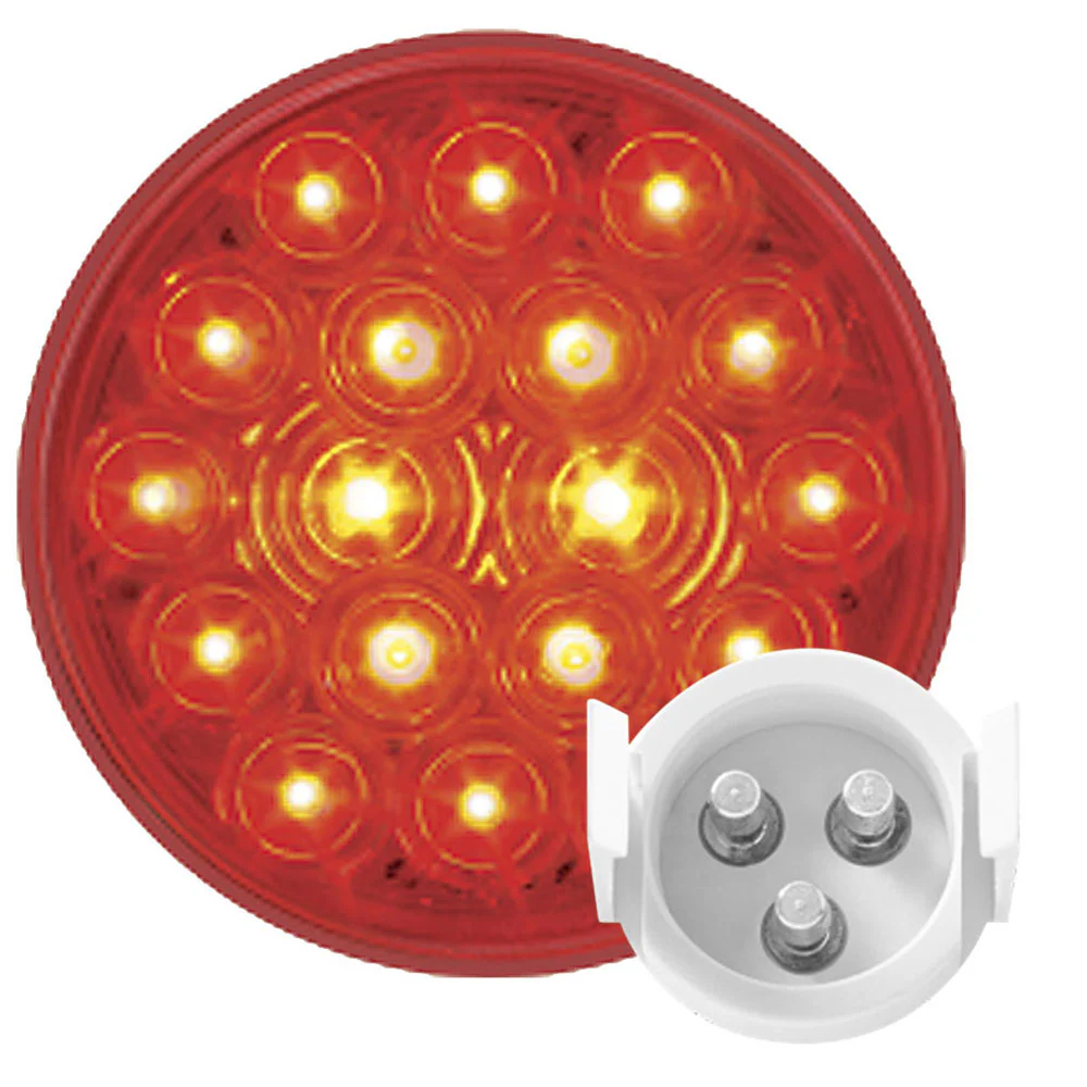 4" LED Light with 3-Prong Round Plug