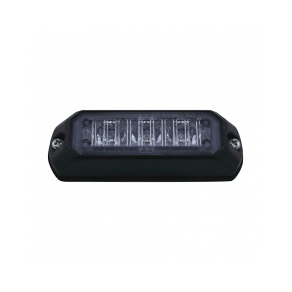 4" Mini 3 Red LED Warning Light with Clear Lens - Image 4