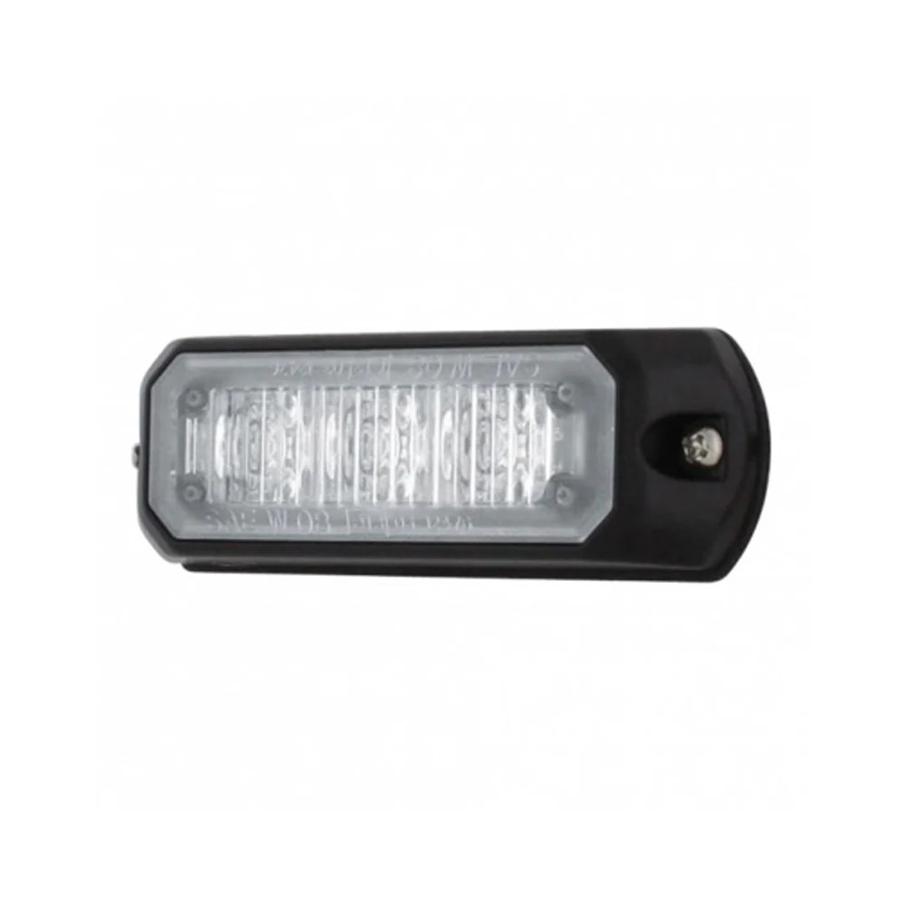 4" Mini 3 Red LED Warning Light with Clear Lens - Image 5