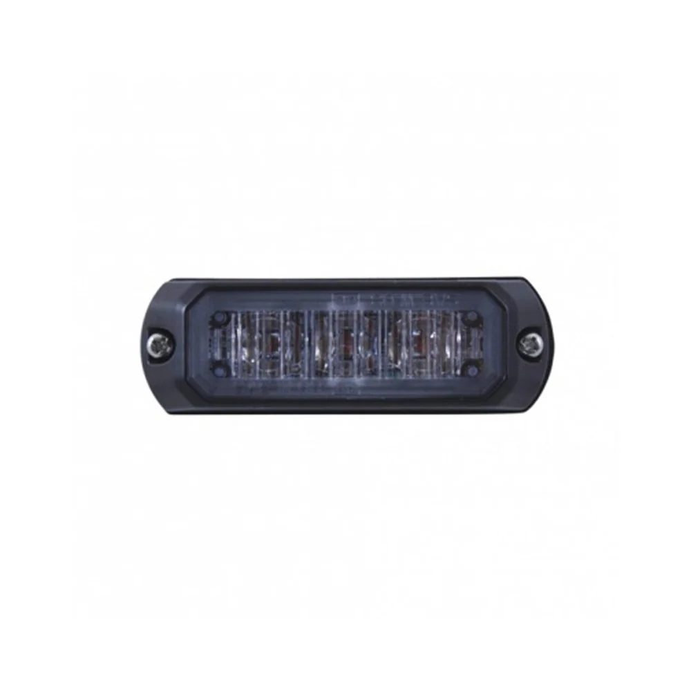 4" Mini 3 Red LED Warning Light with Clear Lens - Image 6
