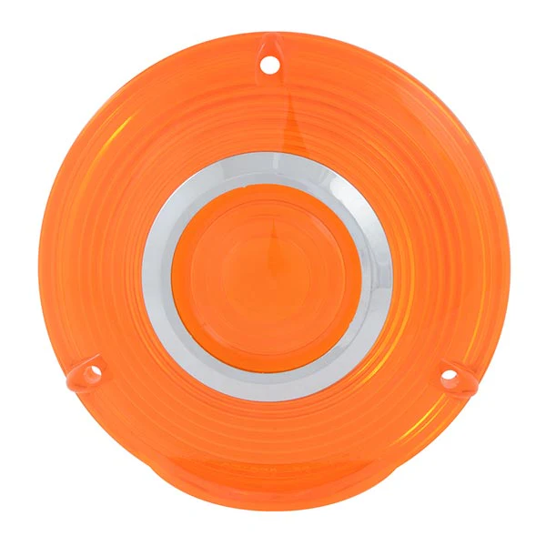 4" Plastic Pedestal Light Lens with Chrome Rim - Image 2