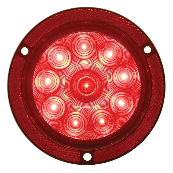 4" Red 10 LED Stop, Turn & Tail Light