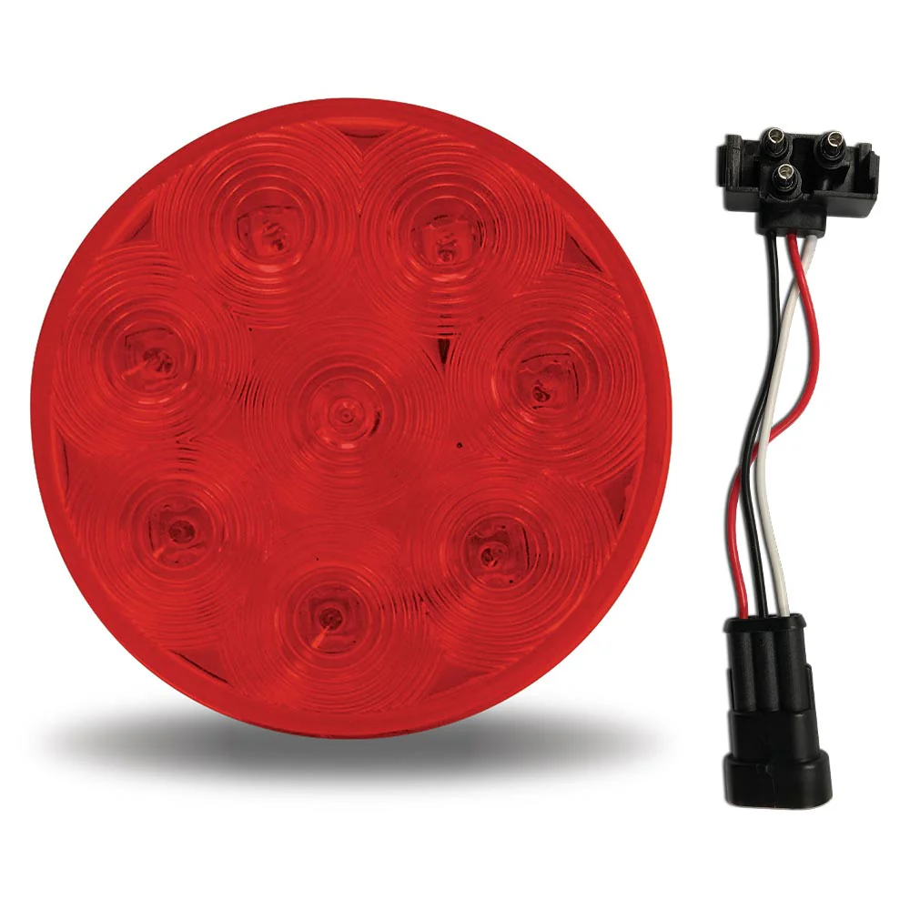 4" Red 8 LED S/T/T Light with Super Seal Adapter