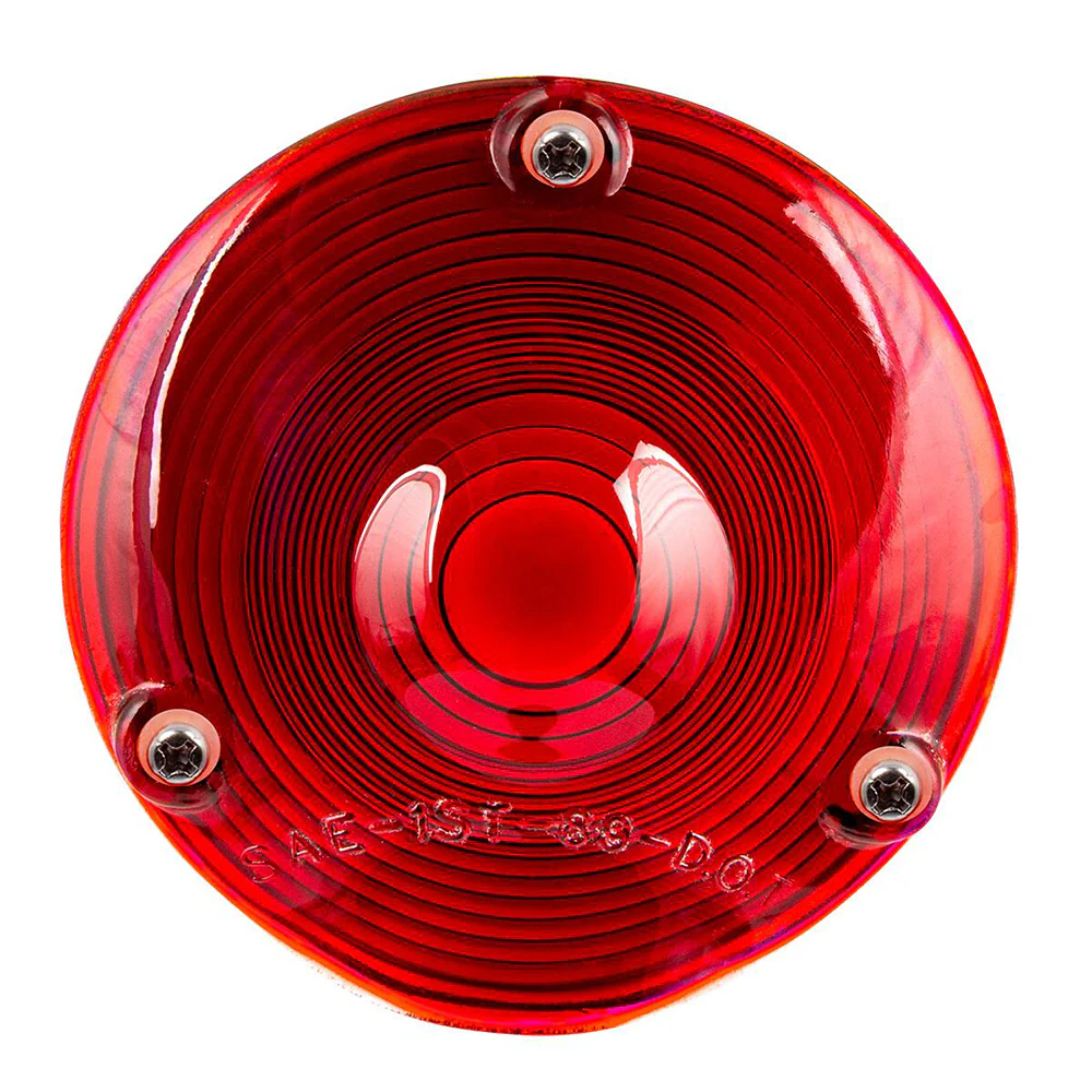 4" Red Glass Lens