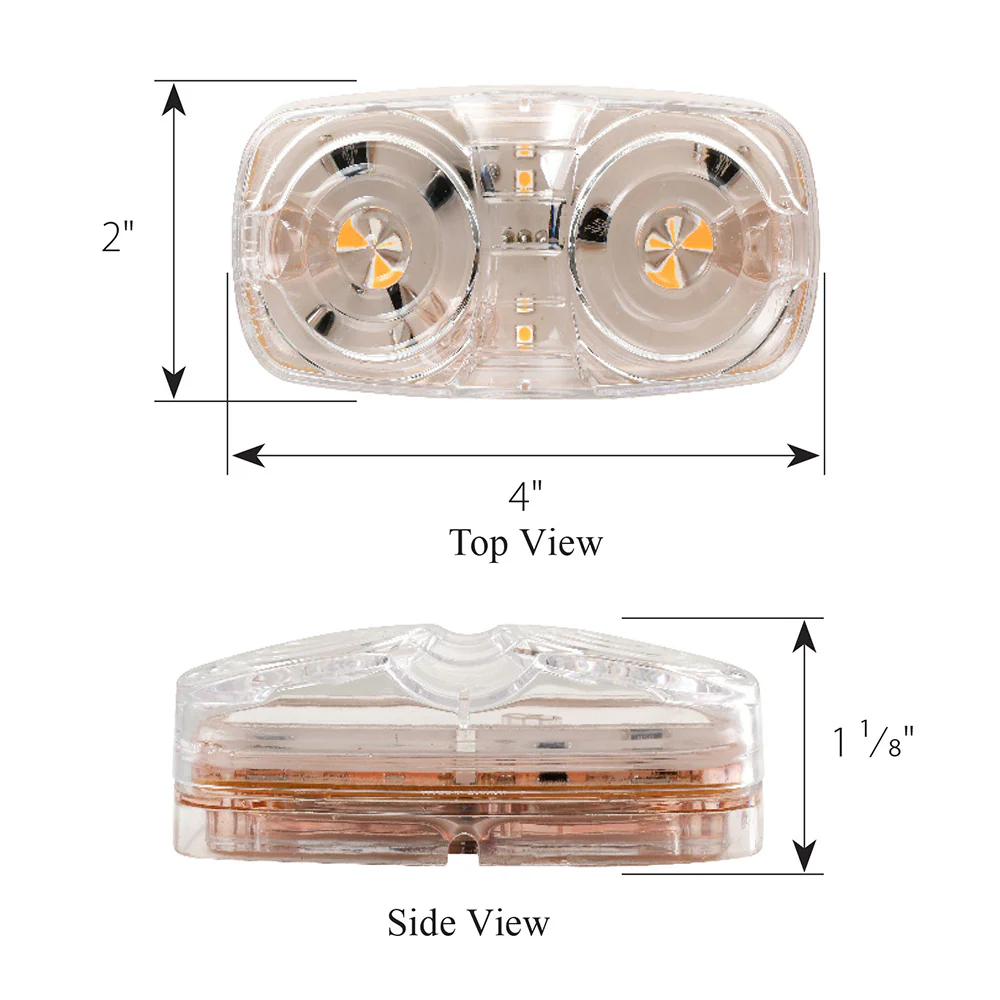 4" Red/Red Tiger Eye Dual Function LED Light - Image 6