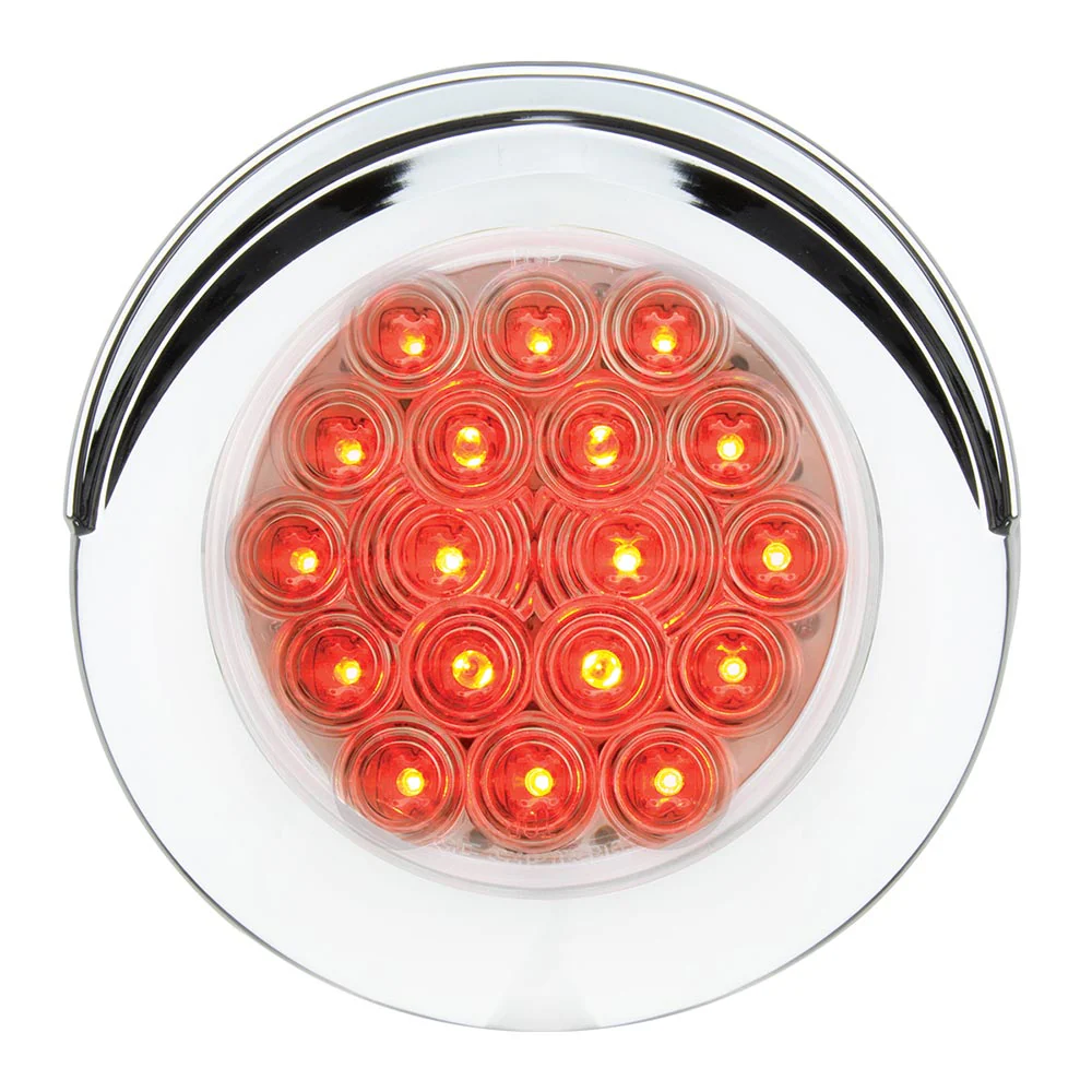 4" Round 18 LED Light with Chrome Bezel & Visor - Image 5