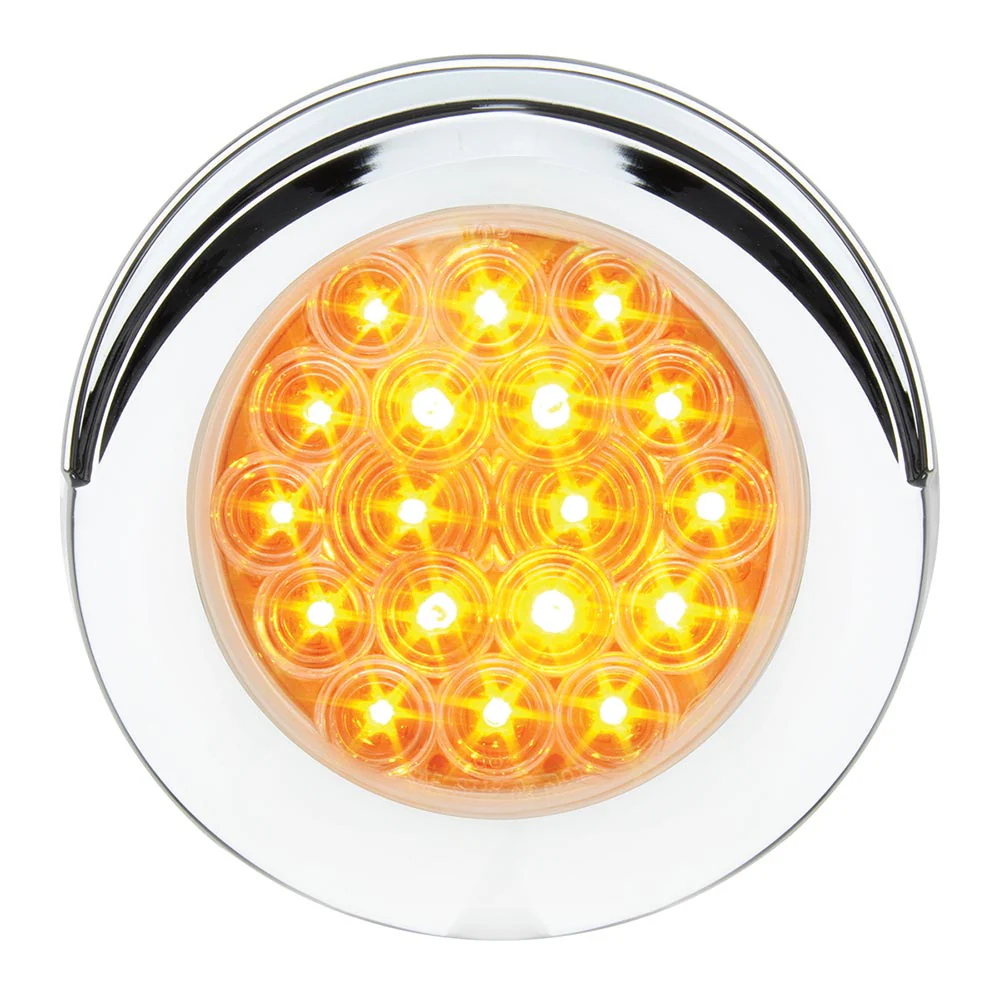 4" Round 18 LED Light with Chrome Bezel & Visor - Image 7