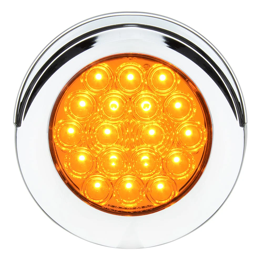 4" Round 18 LED Light with Chrome Bezel & Visor - Image 8