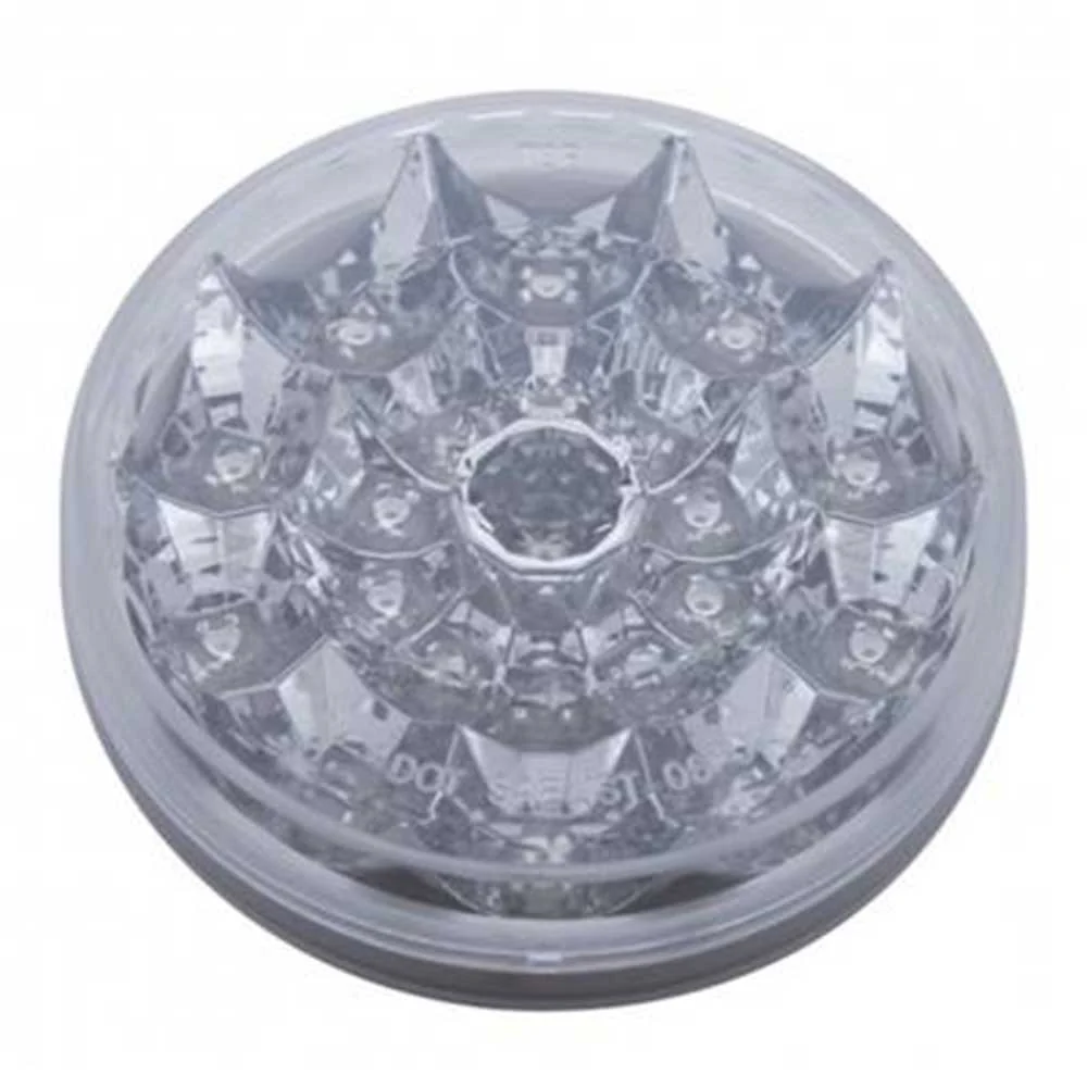 4" Round 21 Red LED Reflector Light with Clear Lens