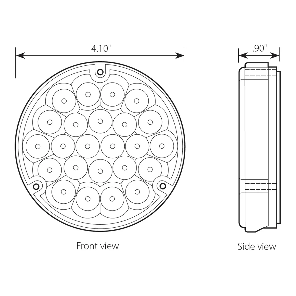 4" Round Pearl LED Load Light with 1156 Plug - Image 5