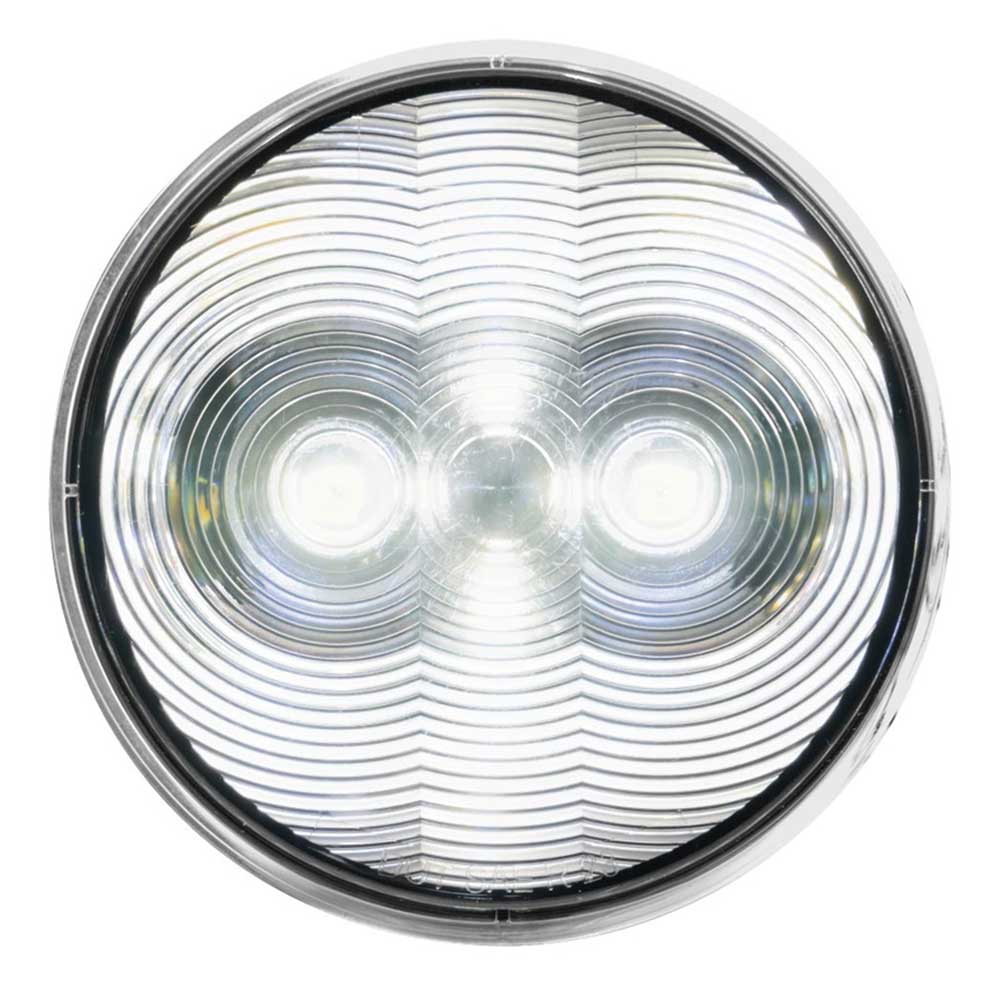 4" Round White Back Up 6 LED Light