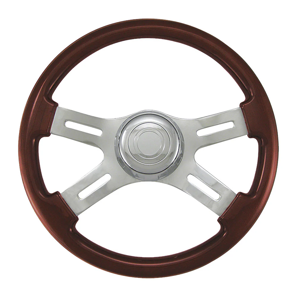 4 Spoke Wood Steering Wheel 16"