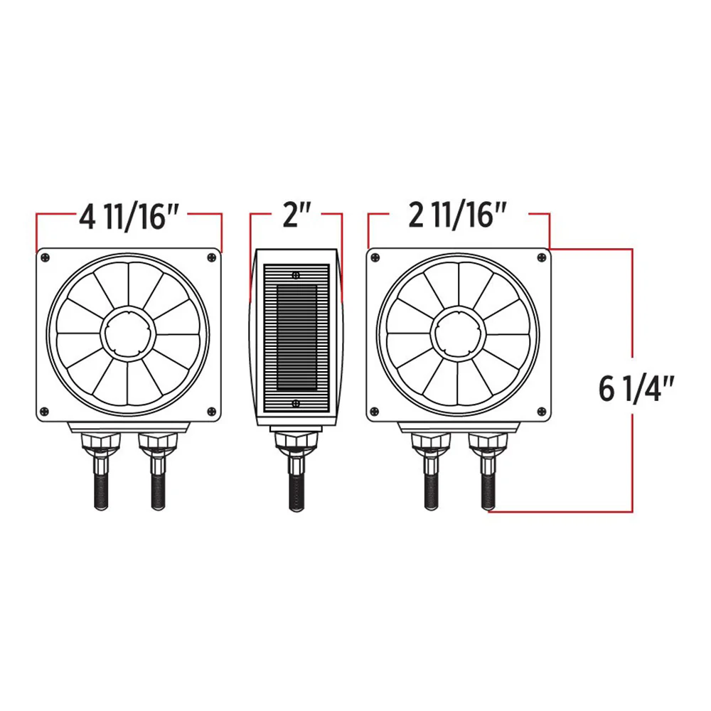 4" Square Super Diode Double Face LED Light - Image 4
