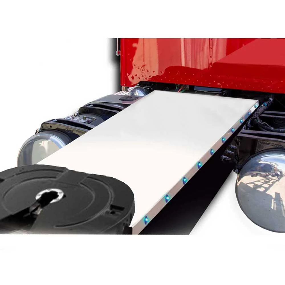4' Stainless Steel Deck Plate with Ten 3/4" Light Holes
