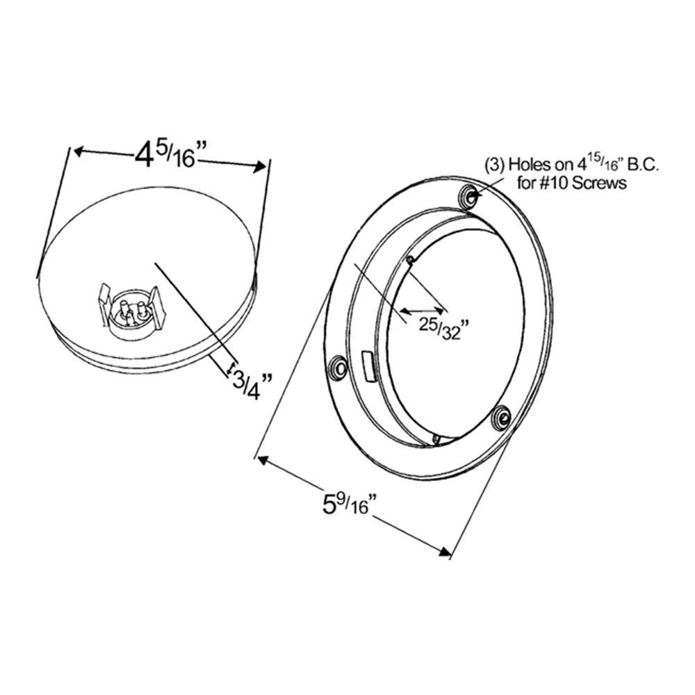 4" SuperNova LED Light with Flange Mount - Image 3