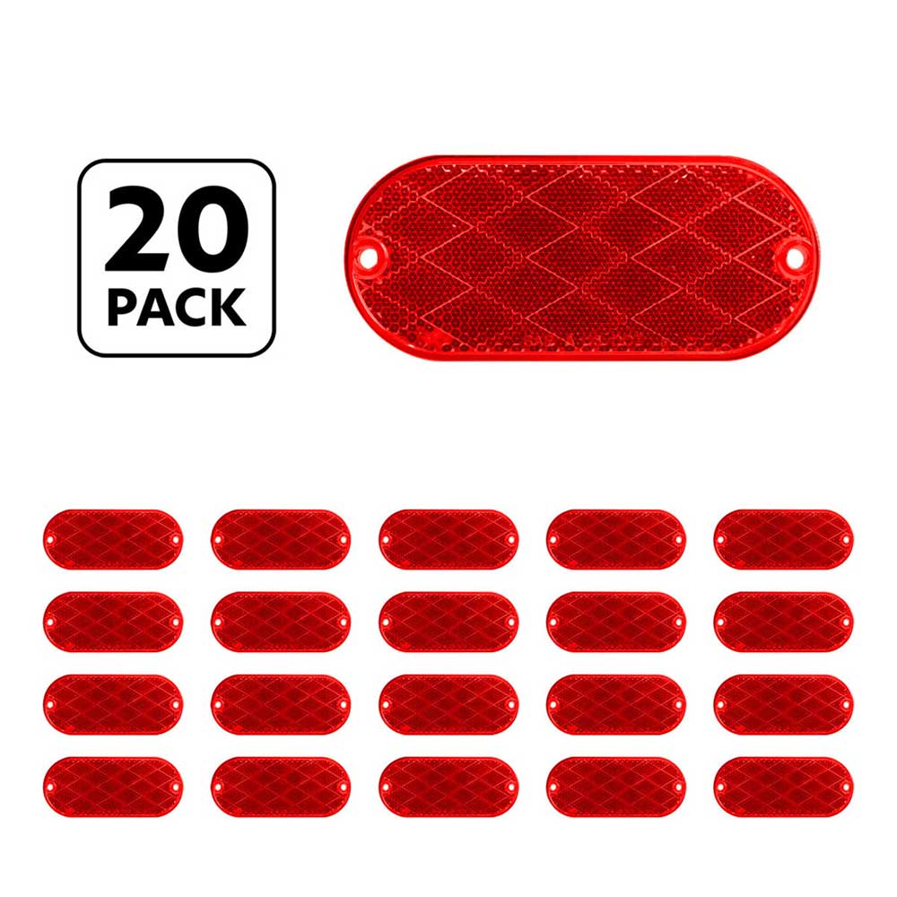 4" x 2" Oval Quick Mount Reflector - 20PK