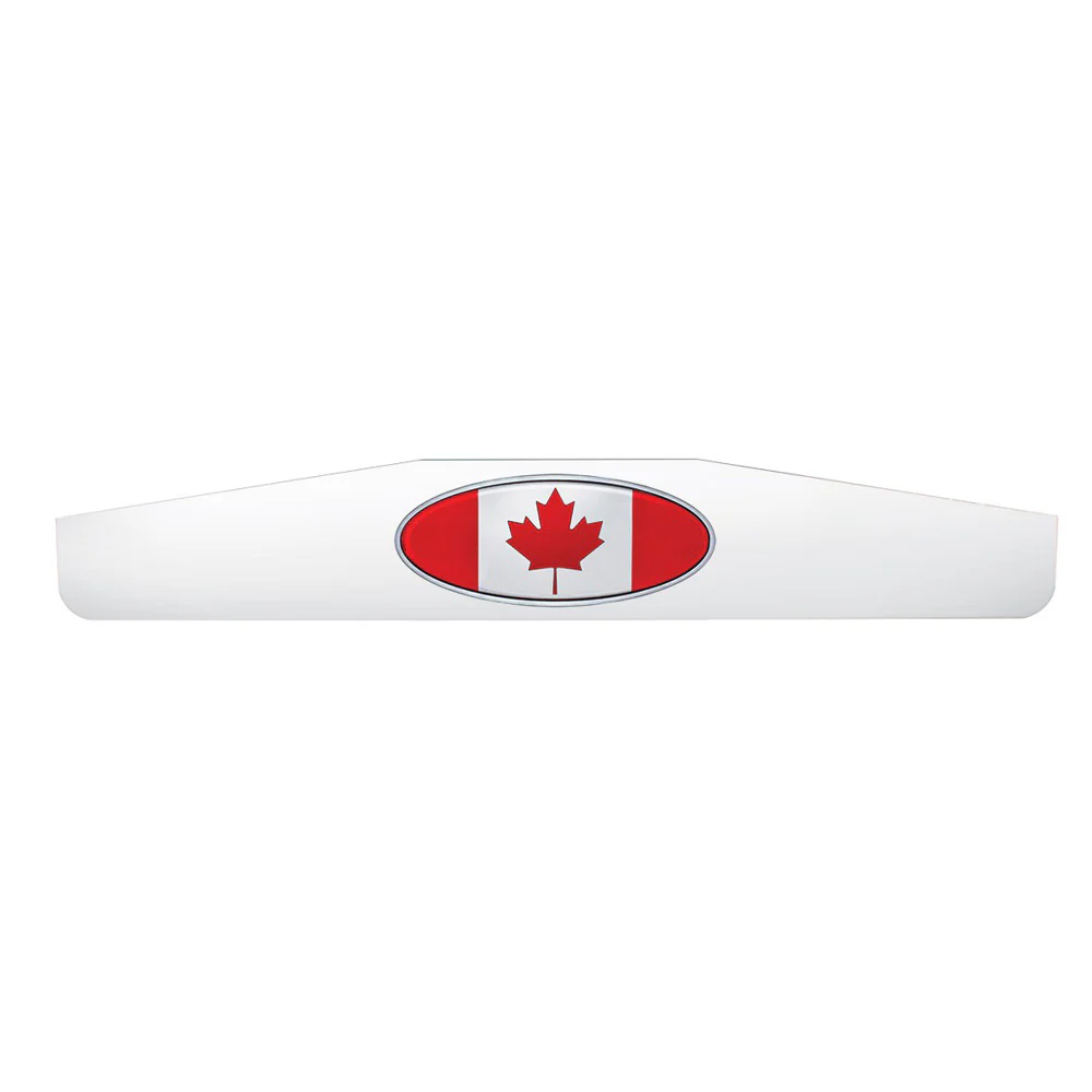 4" x 24" Chrome Mudflap Weight with Canada Flag Emblem (EA)