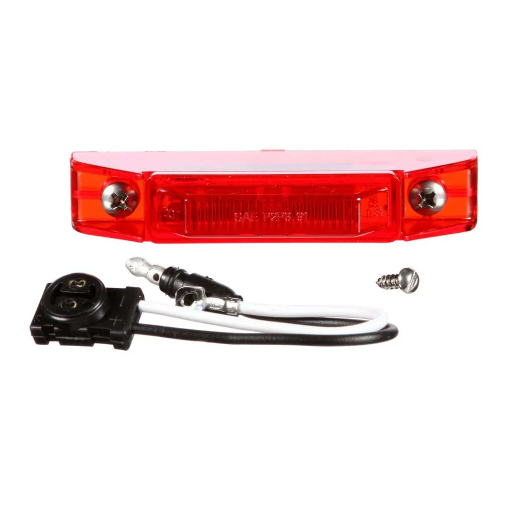4" x 3/4" Red 2 LED Rectangle 35 Series Clearance Marker Light - Image 2