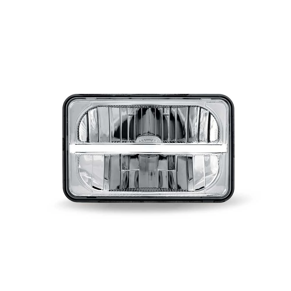 4" x 6" High Beam LED Reflector Headlight with LED Accent