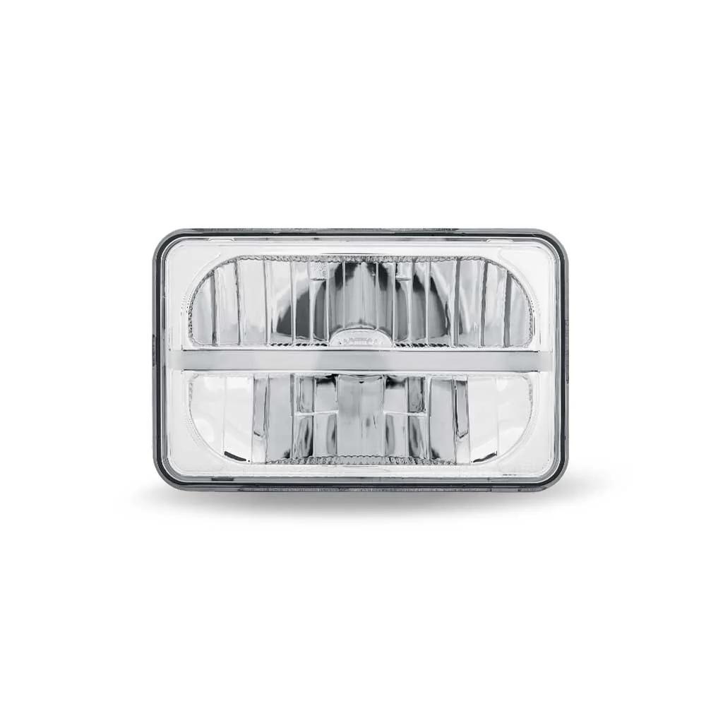 4" x 6" High Beam LED Reflector Headlight with LED Accent - Image 3