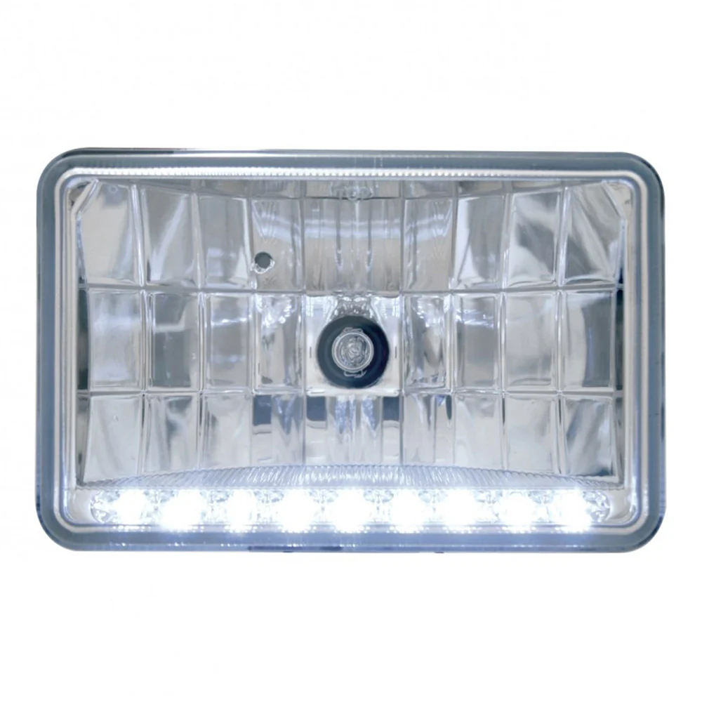 4" x 6" Rectangular Crystal Headlight with LED - Image 2