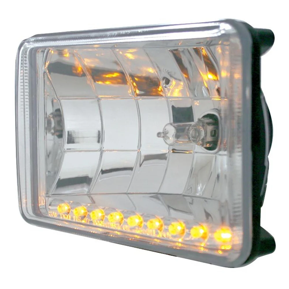 4" x 6" Rectangular Crystal Headlight with LED - Image 3