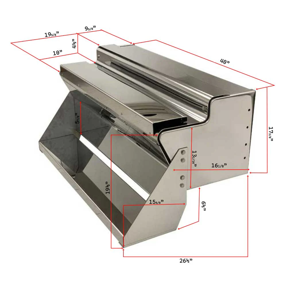 40" x 26-1/2" x 17-3/8" Diamond Plate Tool Box for 1982 - 2005 Kenworth W900L - Image 2