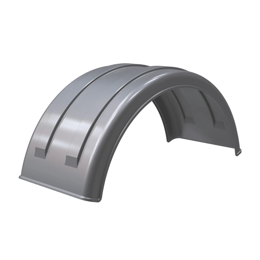 44.5"W Liquid Platinum Poly Single Lift Axle Fender for 22.5" or 24.5" Wheel