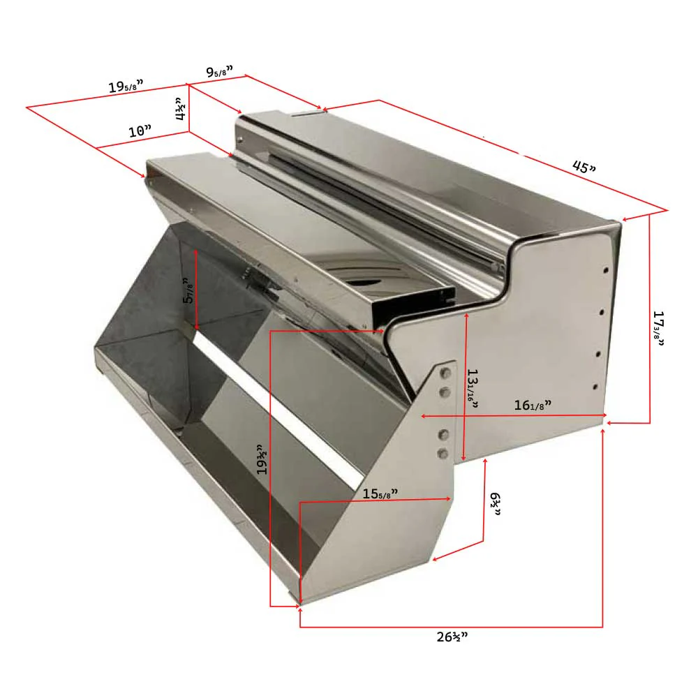 45" x 26-1/2" x 17-3/8" Stainless Tool Box 1982 - 2005 Kenworth W900L - Image 2