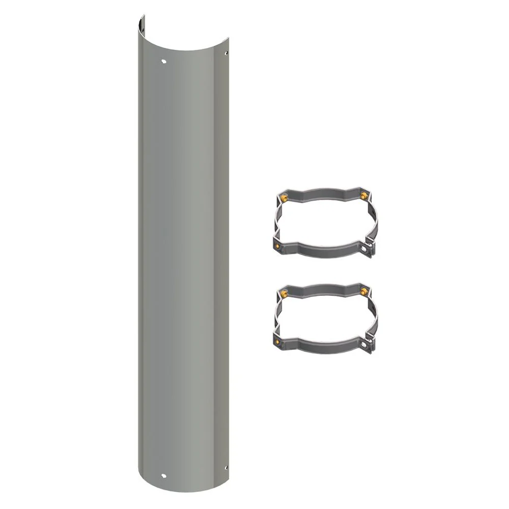 48" Plain Heatshield with Two Clamps