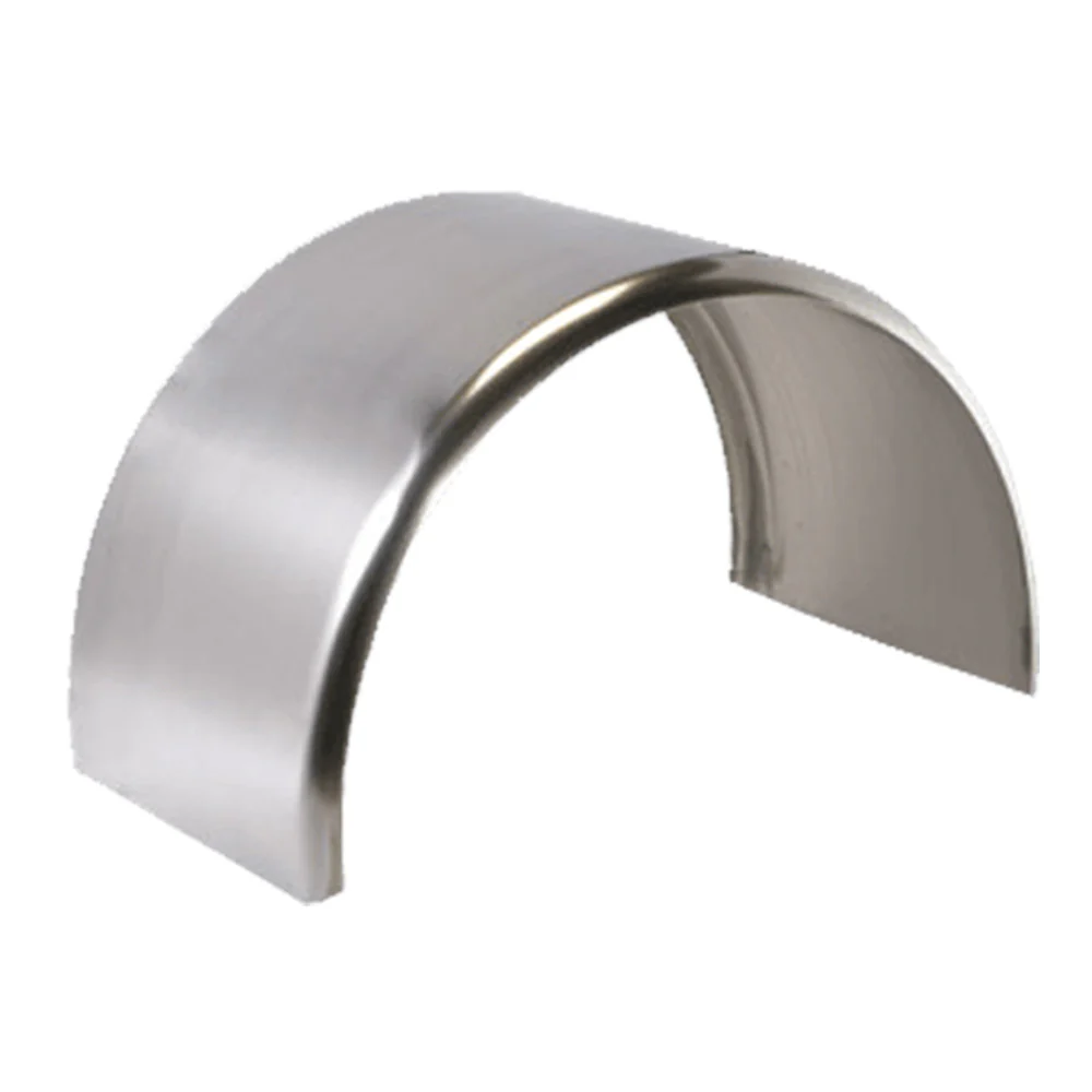 48" Smooth Stainless Steel Single Axle Deep Drop Fenders